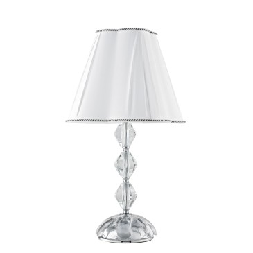 Tischleuchte aus Kristall in Gold oder Chrom | Mondialshop