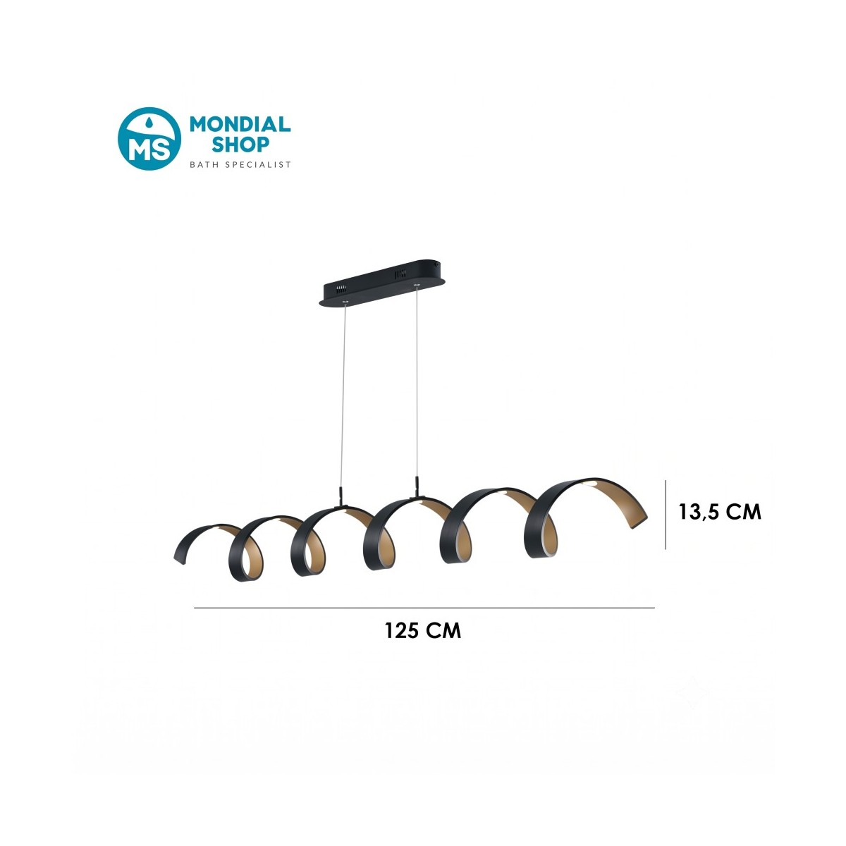 30W Hochleistungs-LED-Pendelleuchte, schwarz,...