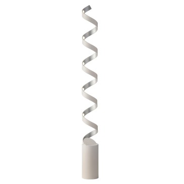 Lampadaire LED spiralé noir ou blanc | Mondialshop