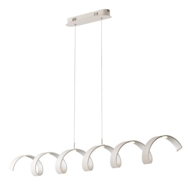 Lustre LED spiralé noir ou blanc 30 W | Mondialshop