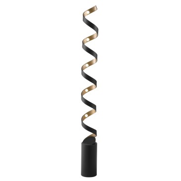 Lampadaire LED spiralé blanc ou noir | Mondialshop