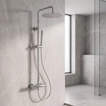 Colonna doccia con soffione doccetta tutta inox FLEX