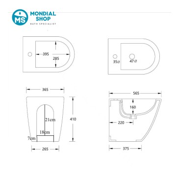 Sanitari filo wc bidet e sedile soft close omaggio bianco