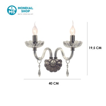 Applique Classica 2 Bracci Oro o Cromo | Mondialshop