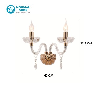 Applique Classica 2 Bracci Oro o Cromo | Mondialshop