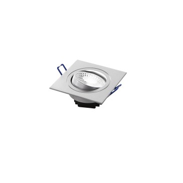 Spot carré orientable blanc ou nickel | Mondialshop