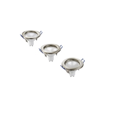 Set mit 3 LED-Strahlern in Nickel oder Weiß | Mondialshop