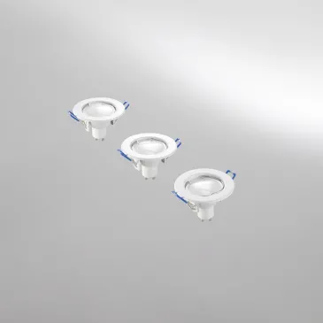 Kit de 3 spots LED nickel ou blancs | Mondialshop
