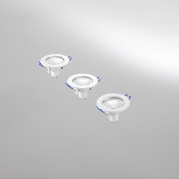 Kit 3 Faretti Nichel o Bianchi LED | Mondialshop