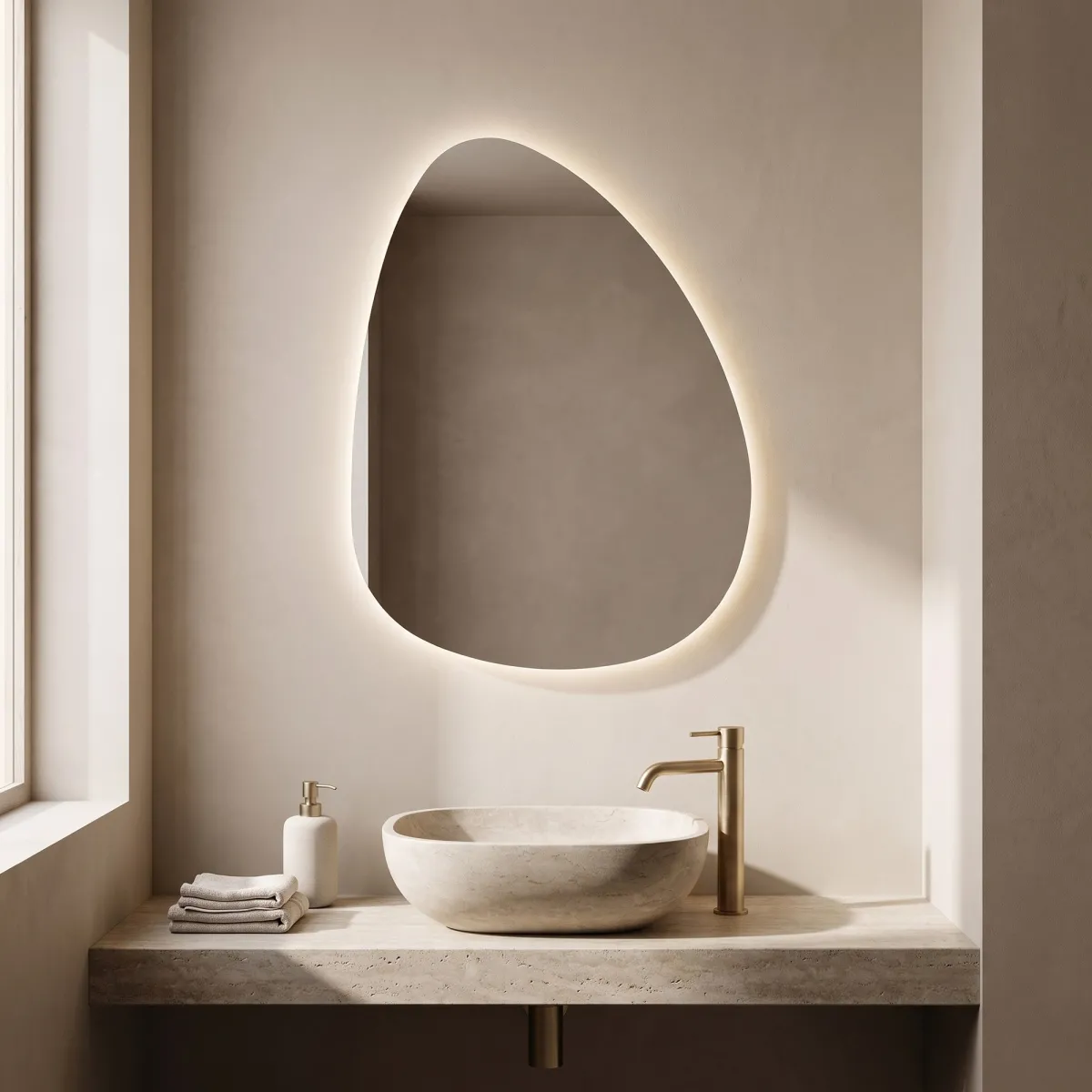 Miroir de salle de bain LED au design unique | Mondialshop