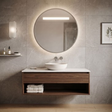 Miroir rond LED 60 cm avec CCT et fonction tactile | Mondialshop