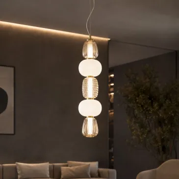 33-W-LED-Pendelleuchte in Gold | Mondialshop