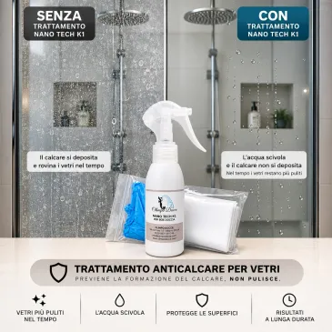 prodotto anti calcare goccia per cristalli NANO K1 olimpodocce