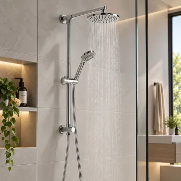 Colonne de douche avec raccordement d'eau en haut