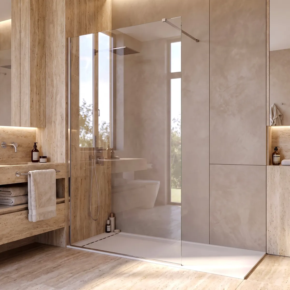 Paroi de douche à l'italienne 130 cm h200 8 mm ISIDE