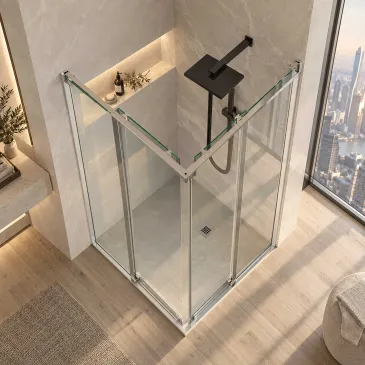 Cabine de douche d'angle...