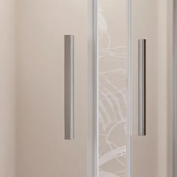 Cabine de douche coulissante d'angle gravée UNICO | Mondialshop
