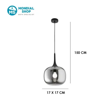 Lampadario Industrial Vetro Trasparente | Mondialshop