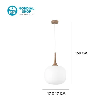 Lustre industriel en verre transparent | Mondialshop