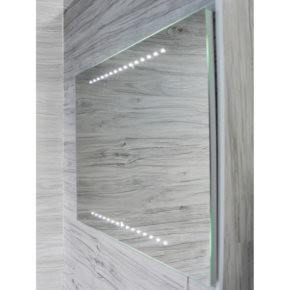 Miroir de salle de bain 60 x 80 cm (L x H) avec éclairage...