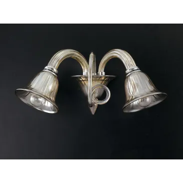 I-POSEIDON / AP2 - Applique classique bras vers le bas en verre champagne E14