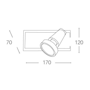 Faretto Spot Singolo Cromato Cornice Nichel | Mondialshop