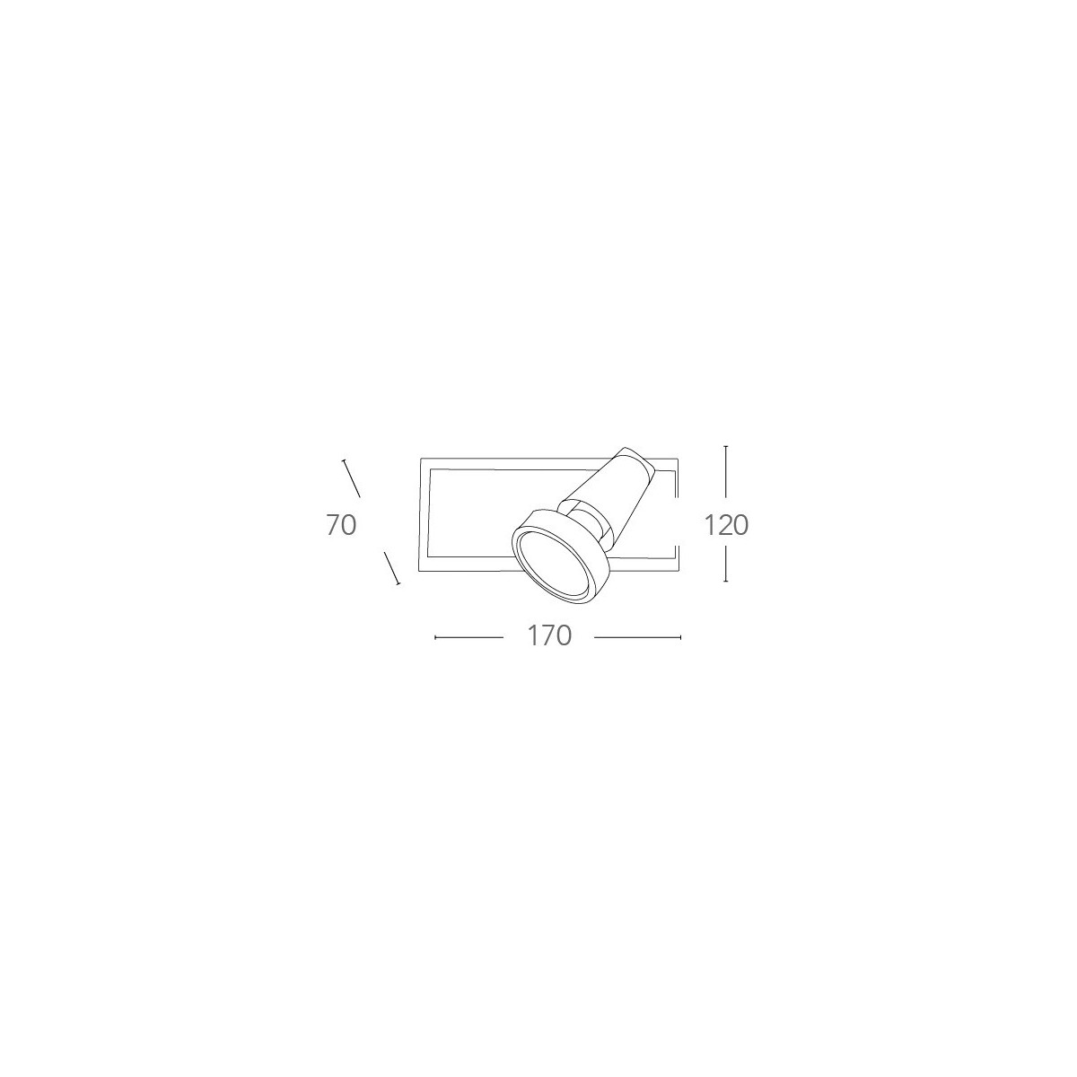 Einzelner Chrom-Spot mit Nickelrahmen | Mondialshop