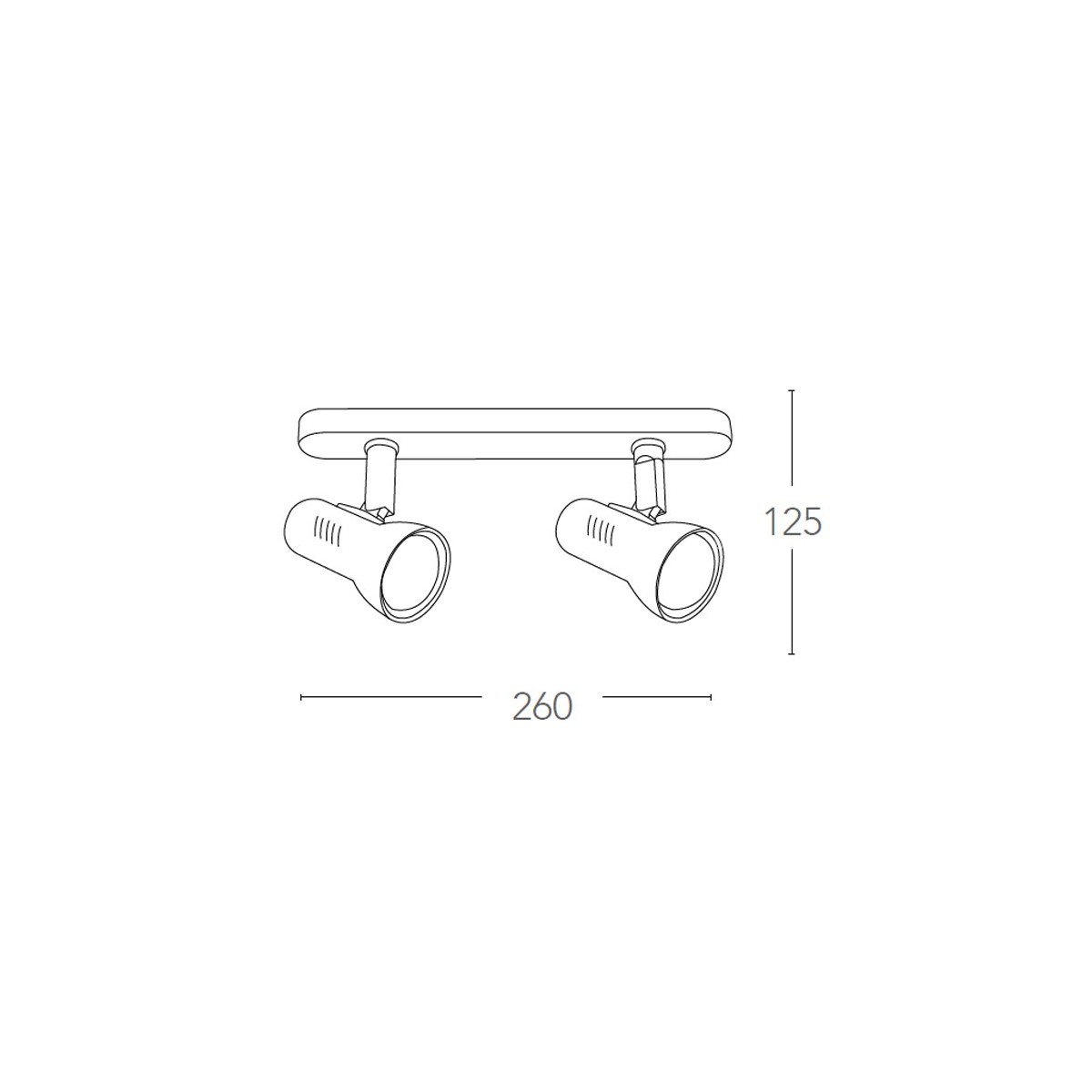 Faretto Spot Doppio Bianco Moderno | Mondialshop