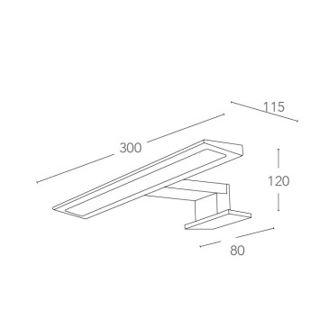Applique LED Specchio Bagno Cromo | Mondialshop