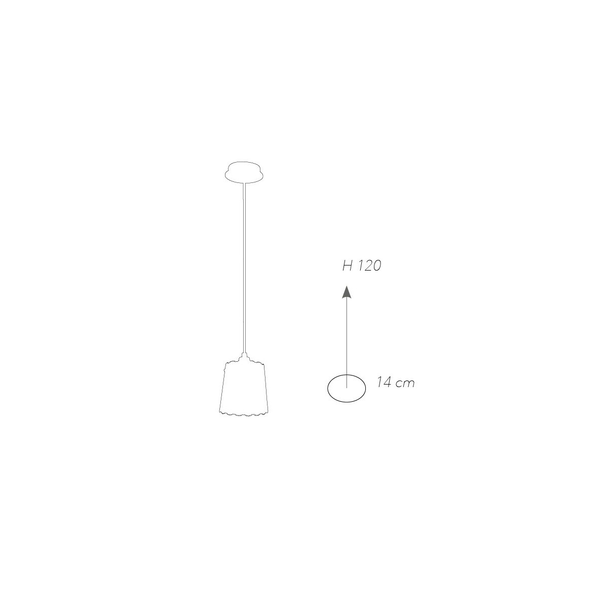 I-CLUNY-S14 - Suspension Abat-jour Blanc Mat Lustre...