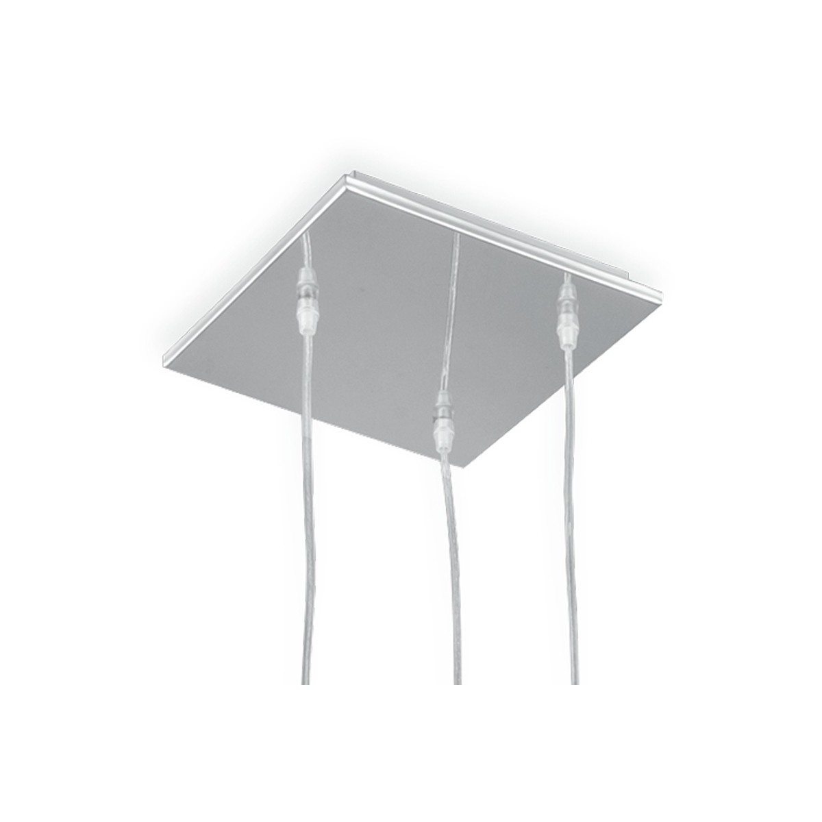 Lampadario Square 3 Sospensioni in Metallo Fan Europe