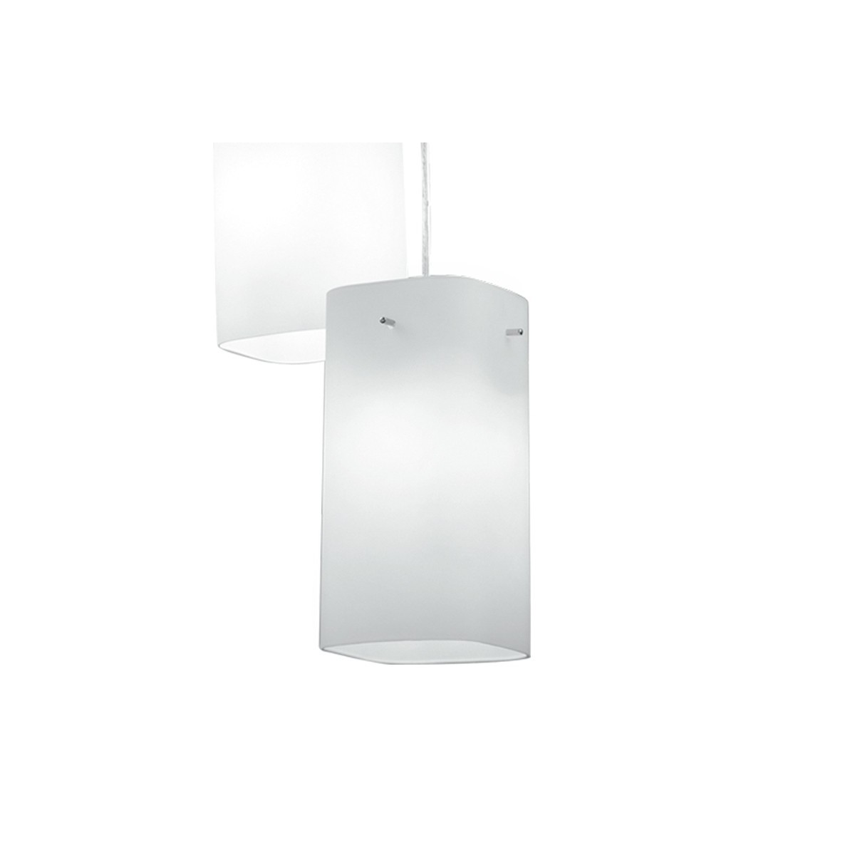 Paralumi Squadrati in Vetro Bianco Linea Square