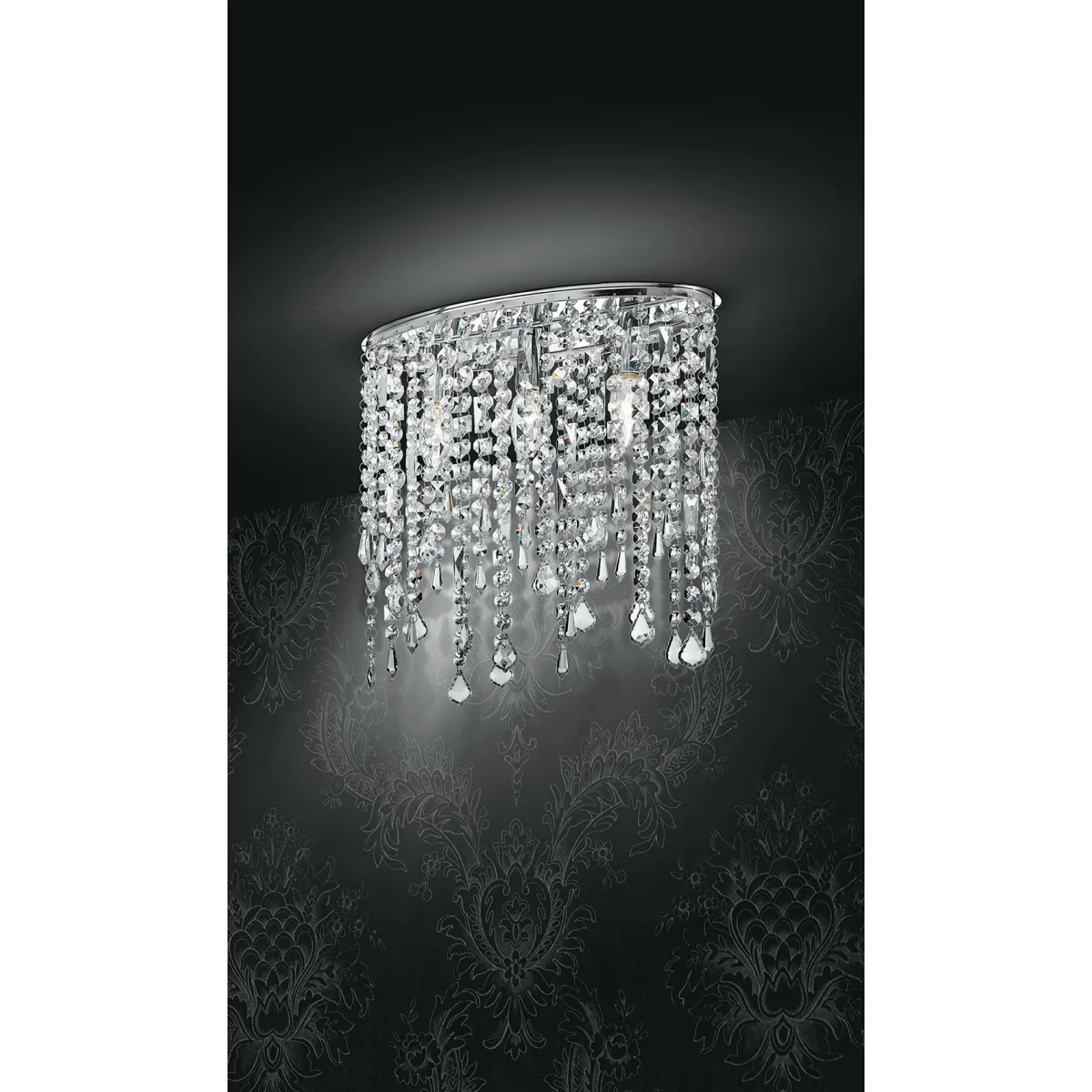 I-BREEZE / PL3 - Plafonnier ovale Pendentifs en métal K9...