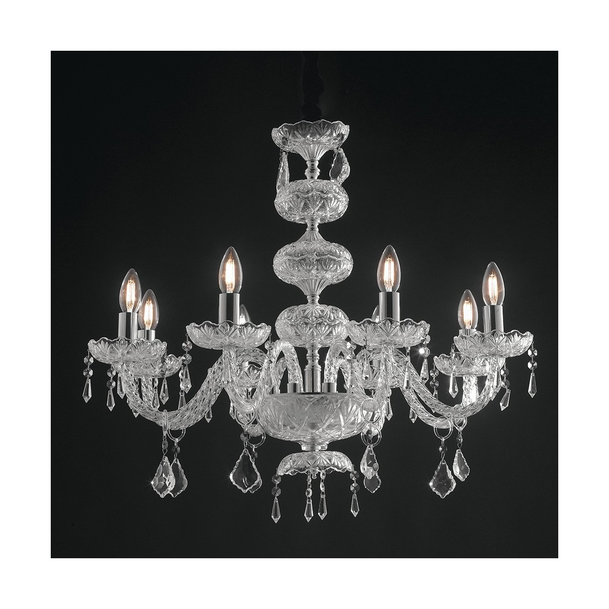 I-INCANTO / 8 - Lustre Classique Finitions Chrome...