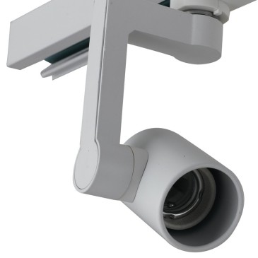 Faretto per binario orientabile di colore bianco 60 watt