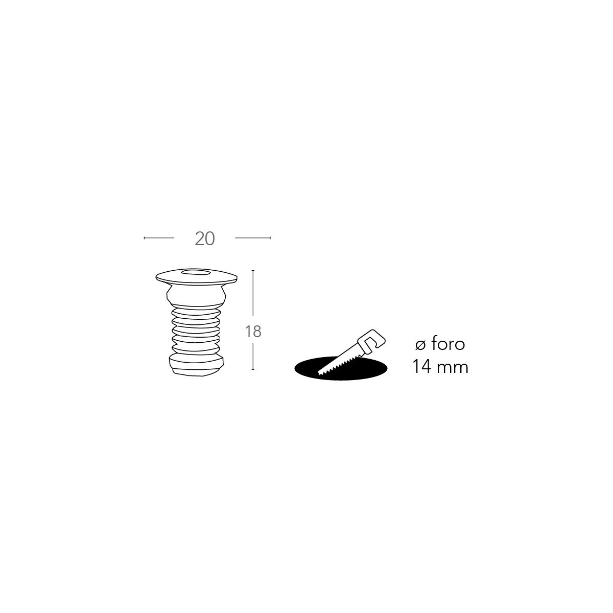 Blauer LED-Einbaustrahler | Mondialshop