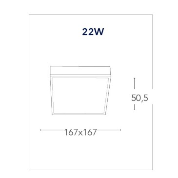 Plafoniera Moderna Quadrata Bianca | Mondialshop