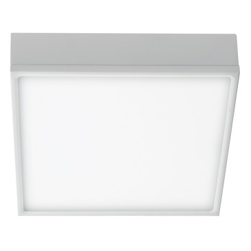 Plafonnier LED carré blanc moderne | Mondialshop