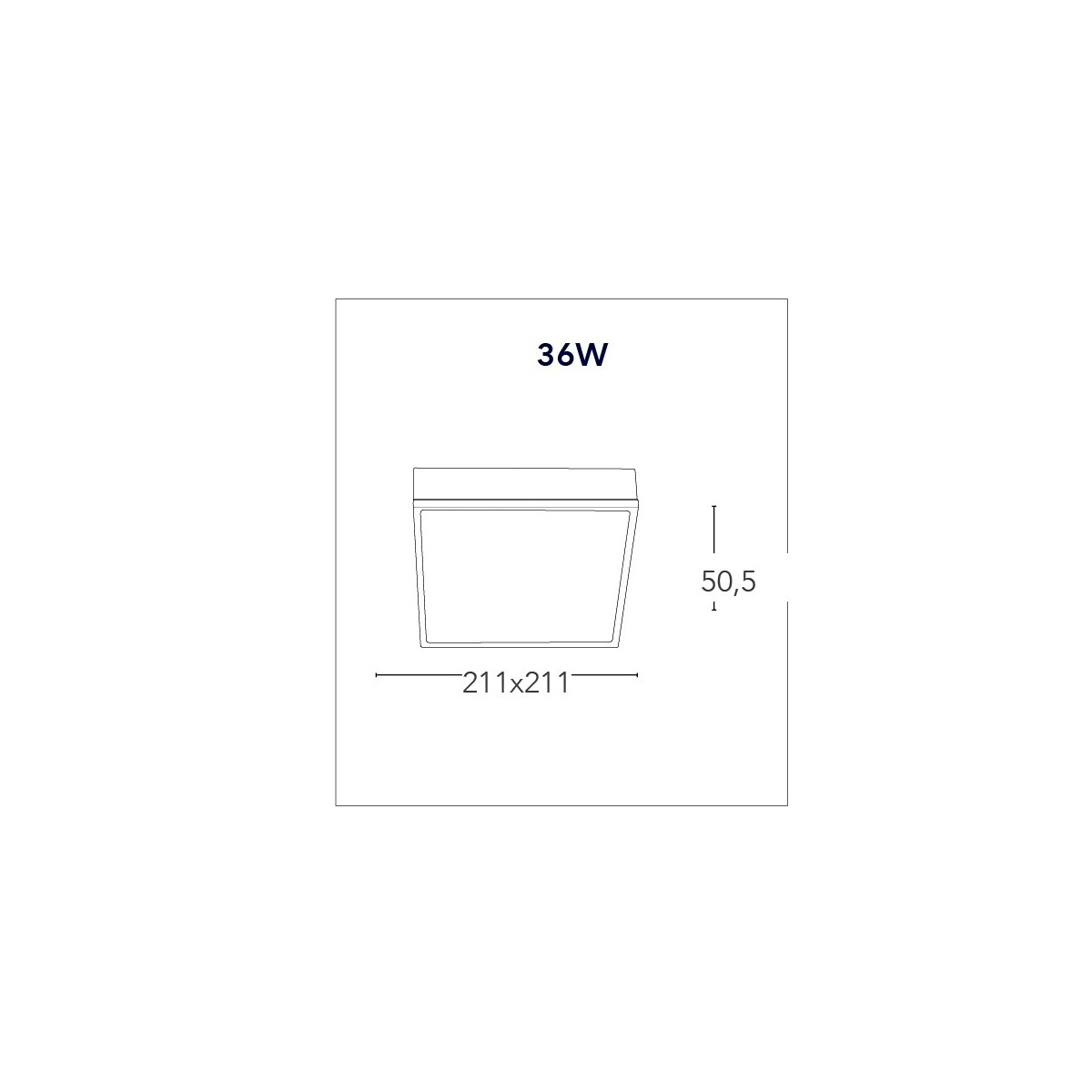 Moderne weiße quadratische LED-Deckenleuchte | Mondialshop