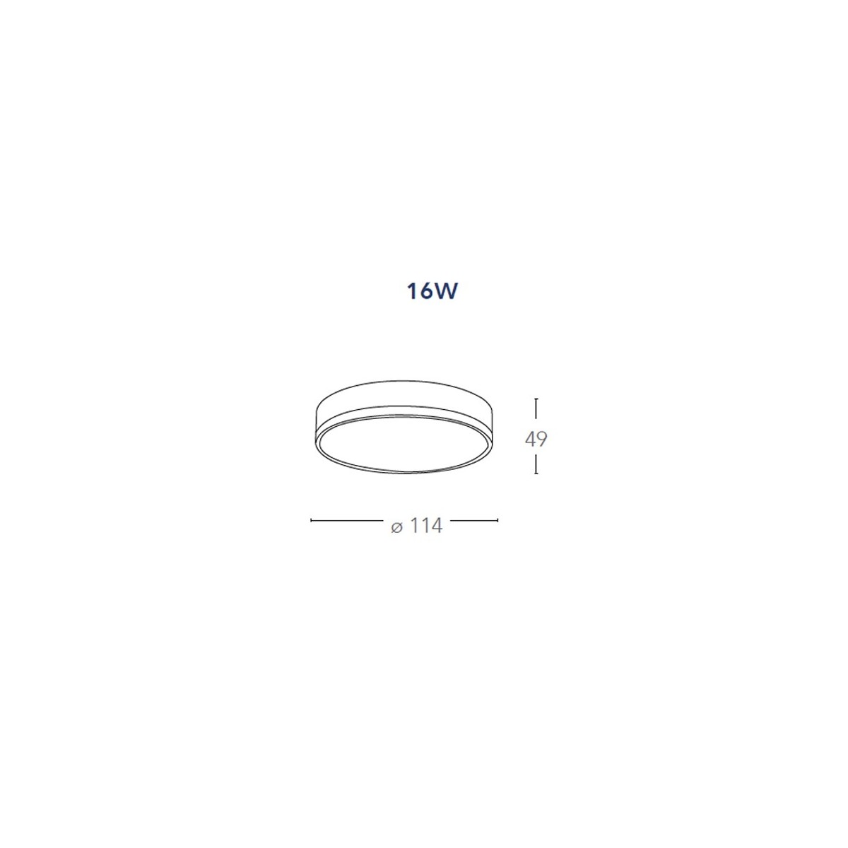 Moderne runde weiße LED-Deckenleuchte | Mondialshop