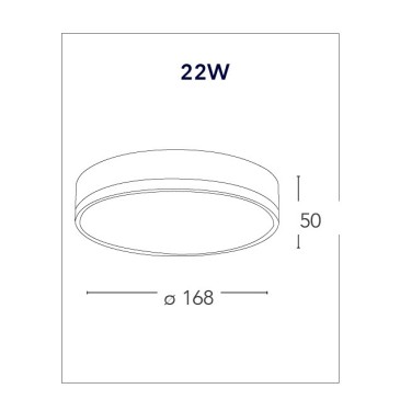 Moderne LED-Deckenleuchte in Weiß oder Schwarz | Mondialshop
