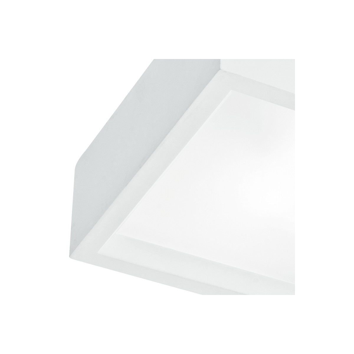 Struttura Quadrata in Gesso Verniciabile e Diffusore in...
