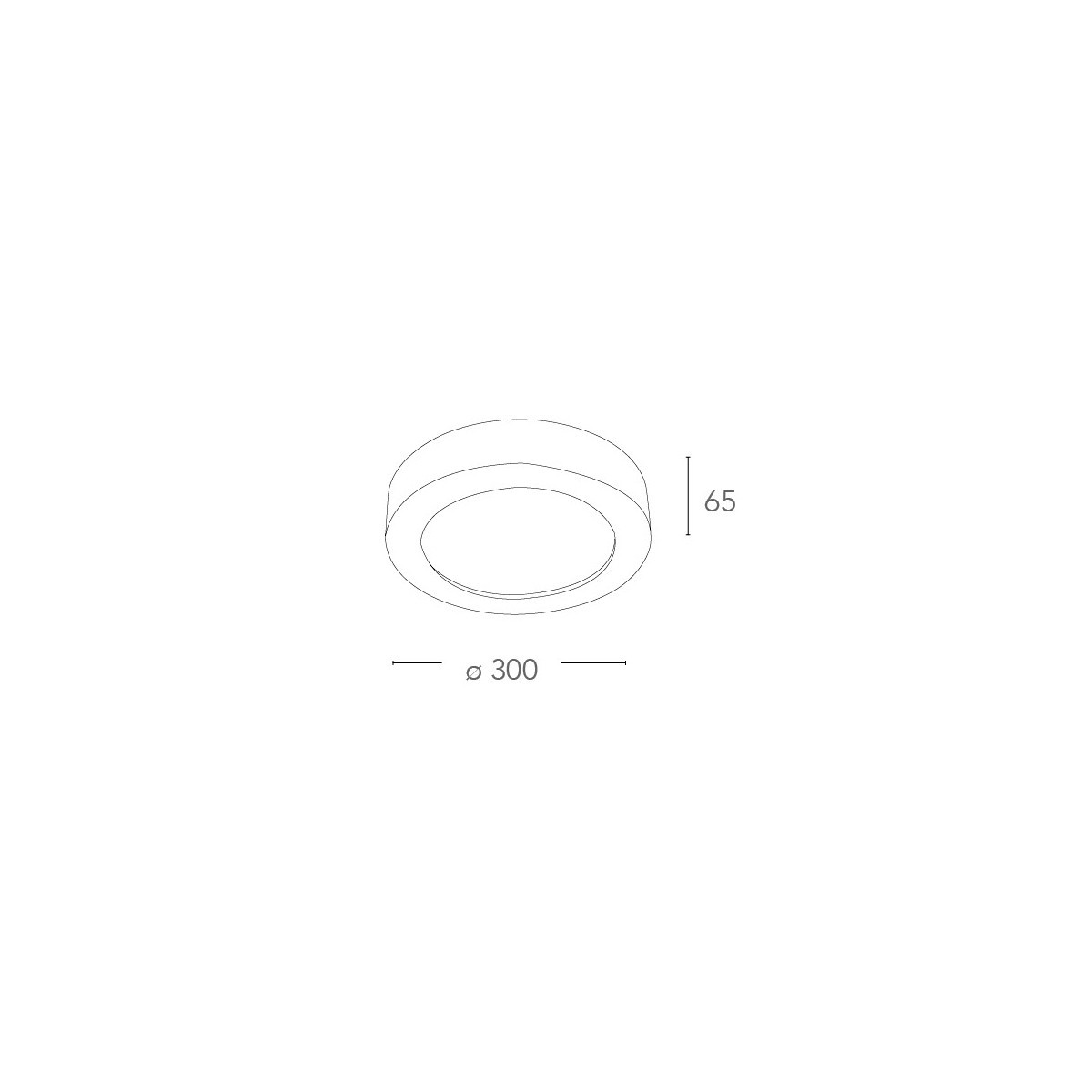 Plafoniera Gabriel Tonda 30 cm in Gesso Verniciabile con...