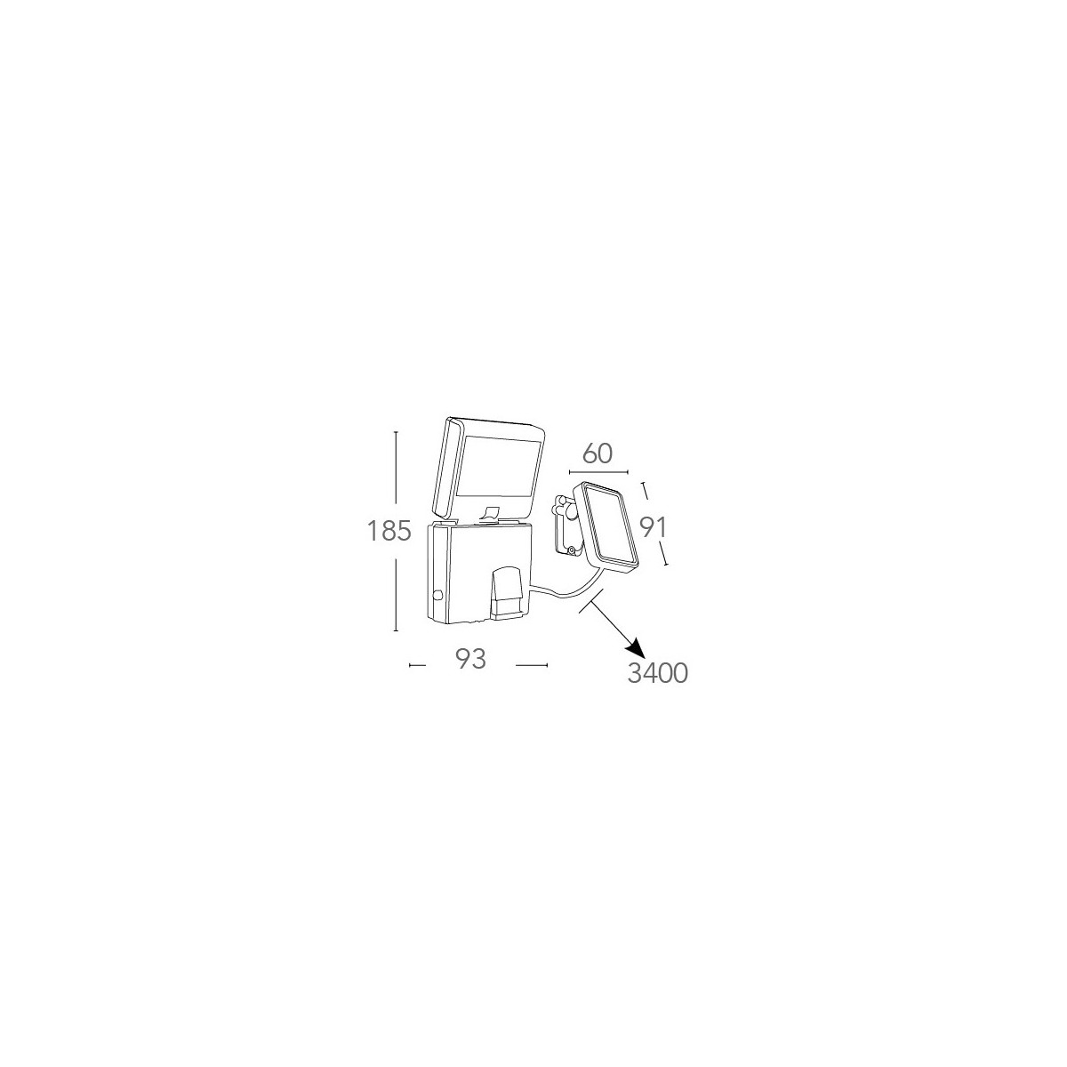 Proiettore LED Esterno Orientabile con Sensore | Mondialshop