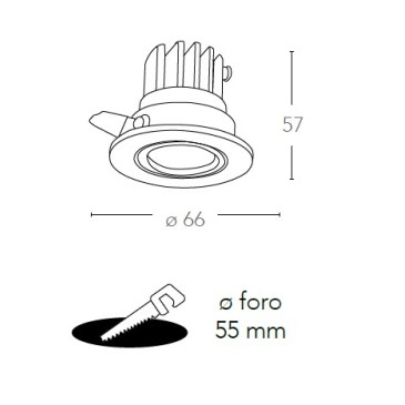 Runder LED-Einbaustrahler...