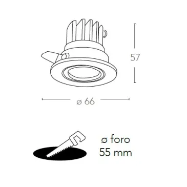 Runder LED-Einbaustrahler...