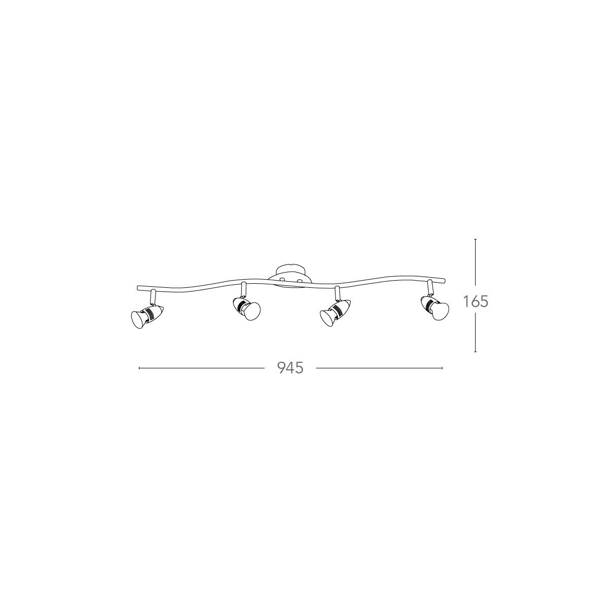 SPOT-SUNNY-4 - Plafoniera sospeso elegante a quattro luci...