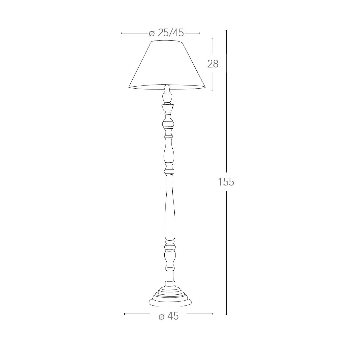 I-BOURLESQUE / PT - Lampadaire Lampadaire en bois au...