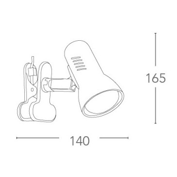 Lampada da Scrivania a Clip E27 Bianca | Mondialshop