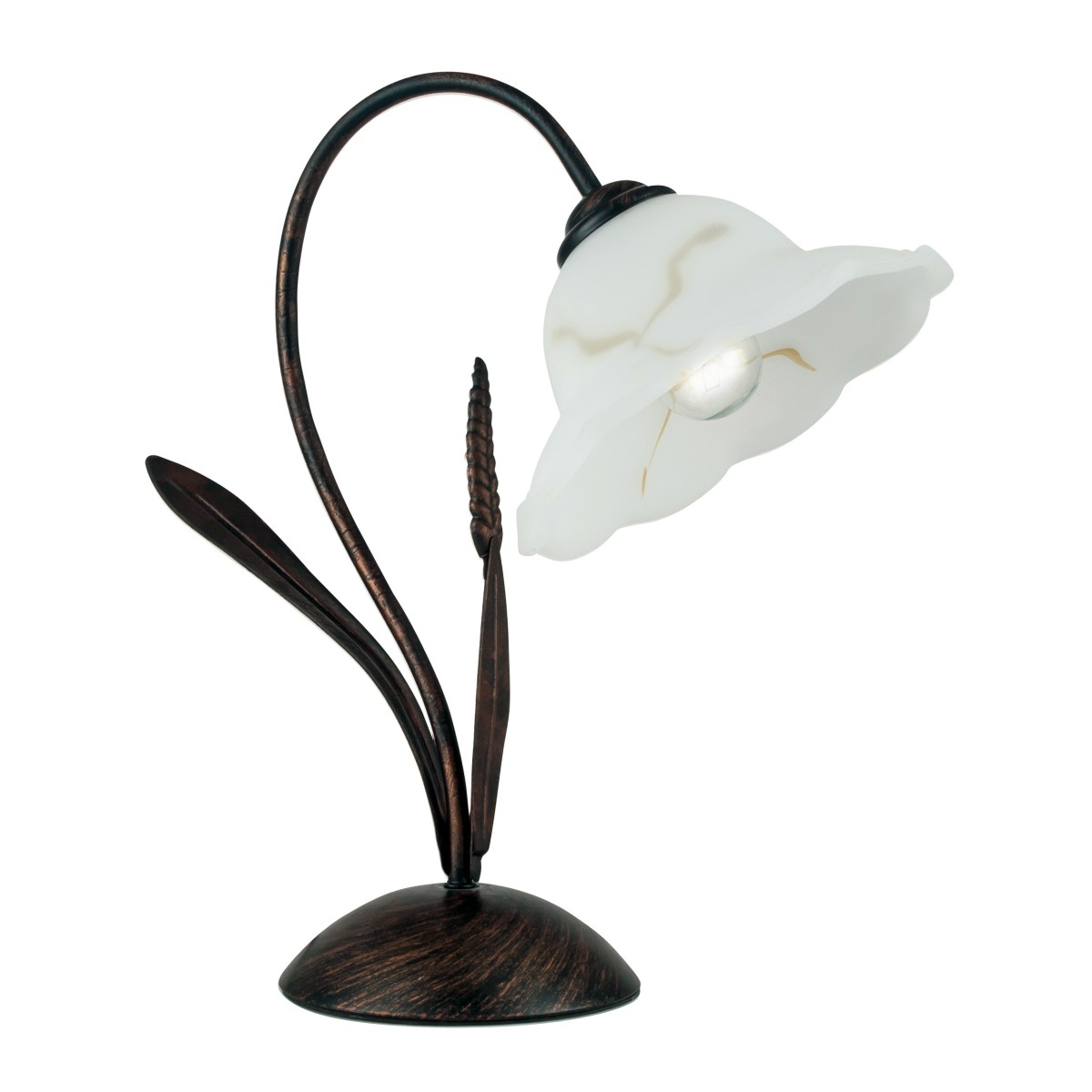 I-BYRON/L RUG - Lampada da Tavolo paralume Vetro Floreale...